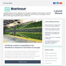 Latest News From Barbour Product Search:  Striking custom installation for Heathrow Airport’s Terminal 2 lounge | Your Bike Storage Specification Partner